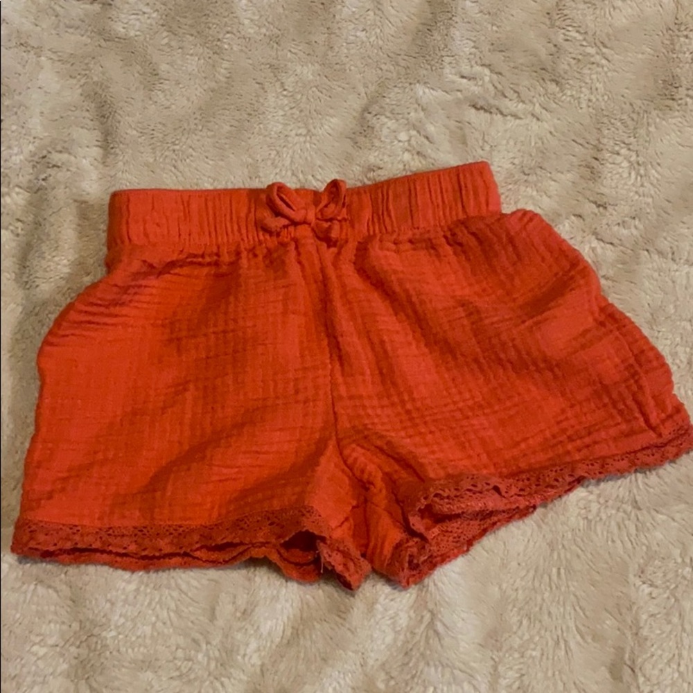 Toddler Girl Orange Shorts